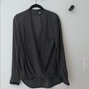 rag & bone Black Pinstripe Blouse